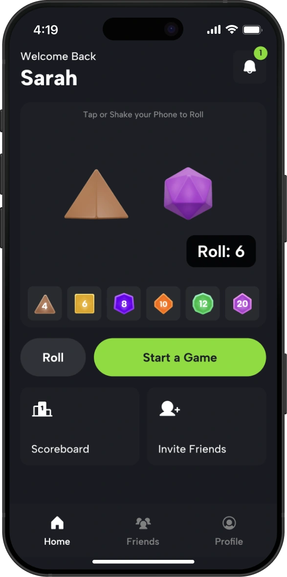 3. Create or join a game room.